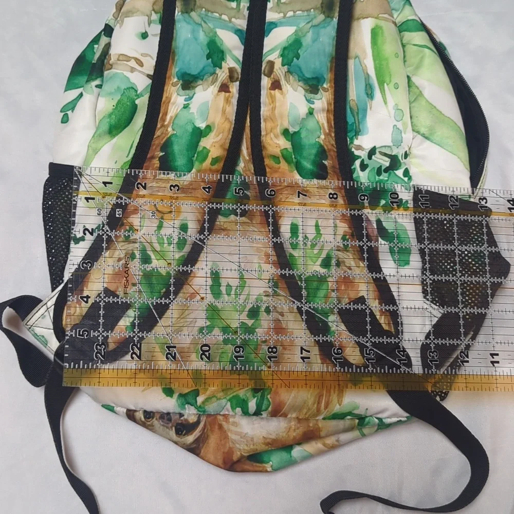 Sloth Water Color Adjustable School Overnight Backpack Jungle Zoo READ